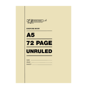 72P A5 EXERCISE BOOKS UNRULED