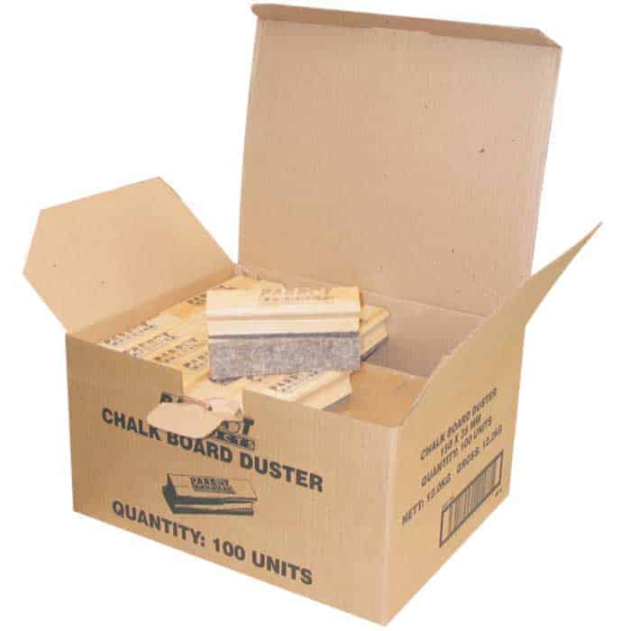 DUSTER WOOD CHALK BOARD 150*35MM Boxed 100 GREY