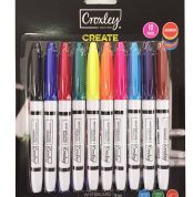 CROXLEY Create Whiteboard Markers Pack of 10 Assorted Colours