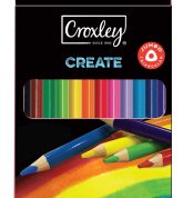 CROXLEY Super Jumbo Pencil Crayons 12S Wf New