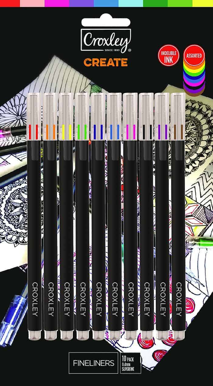 CROXLEY Create Fineliners Fun Assorted Pack of 10