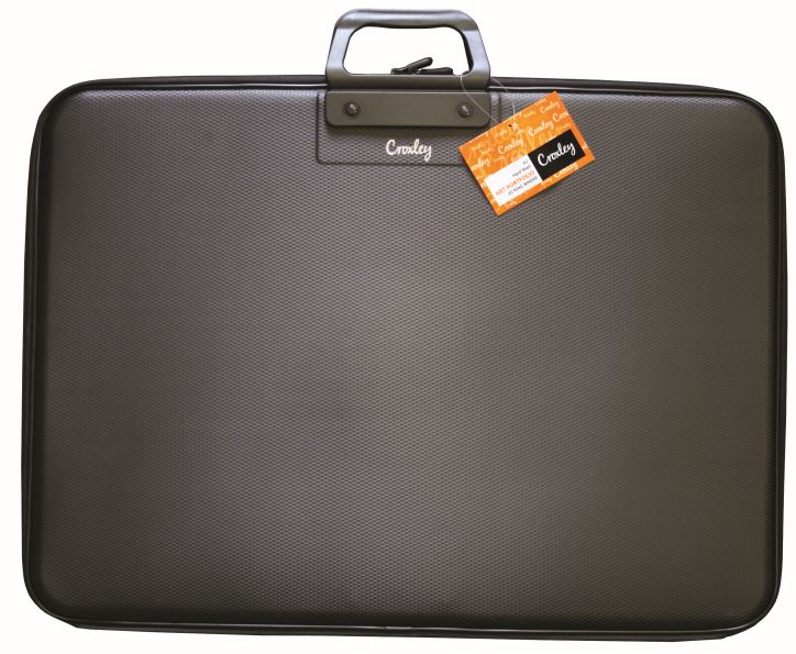 CROXLEY A2 Art Portfolio 2D Ring-Black Hard Shell