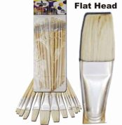 Artist Paint Brush Set 12 Piece Flat Tip